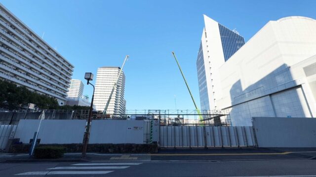 川口市立美術館工事の様子