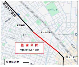 川口蕨線 電線類地中化事業