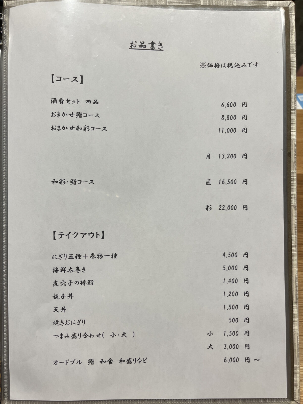 本町 和彩 鮨 ひがし