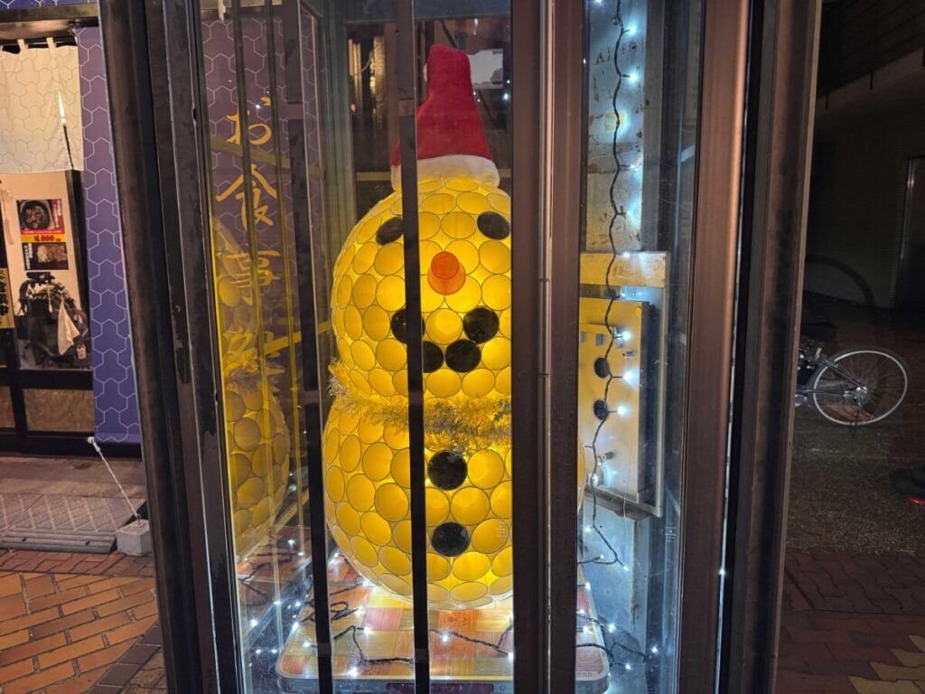 樹モール雪だるま